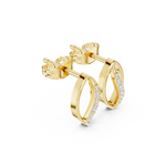 Gold Earrings SBER(26), Yellow Gold, view 1