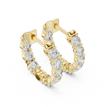 Gold Earrings GER-0372, Yellow Gold, view 2