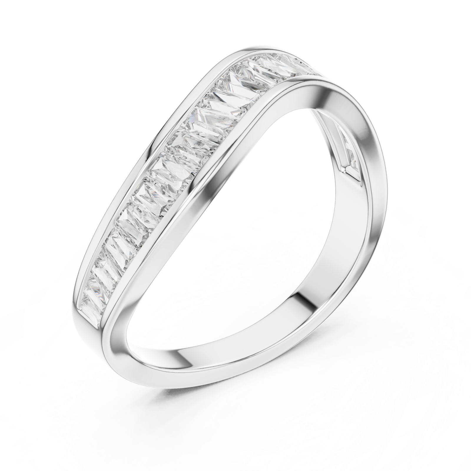Gold Ring DDLR-009, White Gold, view 2