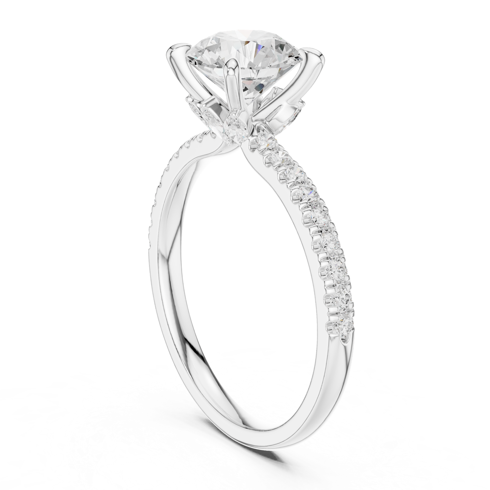 Gold Ring DDLR-1016, White Gold