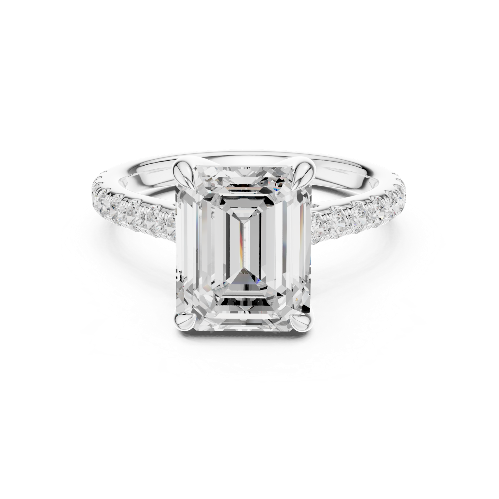 Gold Ring DDLR-1024, White Gold, view 4
