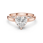 Gold Jewelry L36-10, Heart center stone, Rose Gold