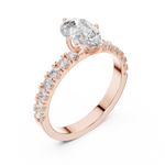 Gold Ring DDLR-1082, Rose Gold, view 2