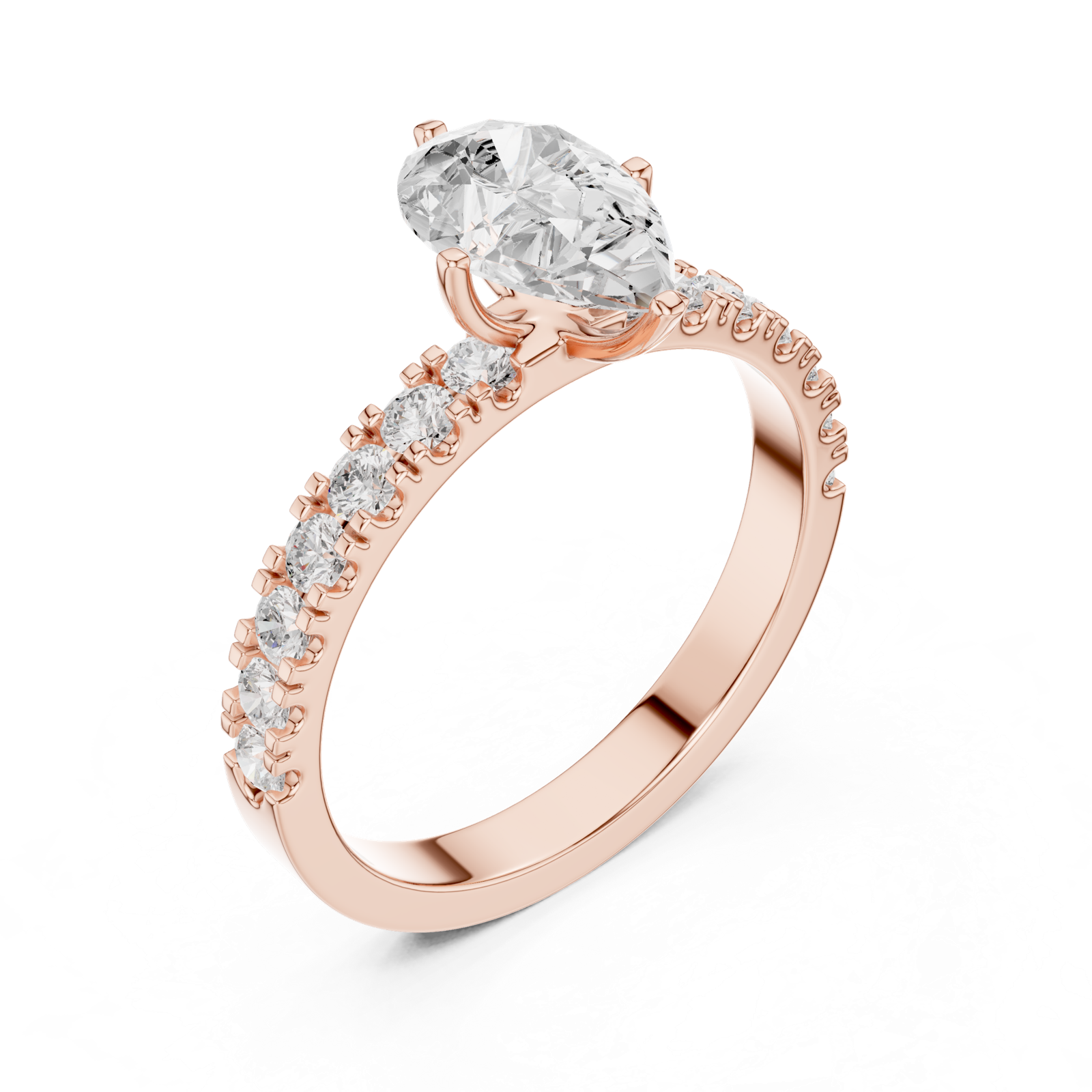 Gold Ring DDLR-1082, Rose Gold, view 2