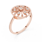 Gold Ring DR-6257, Rose Gold, view 2