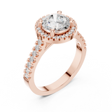 Gold Ring DDLR-345, Rose Gold, view 2