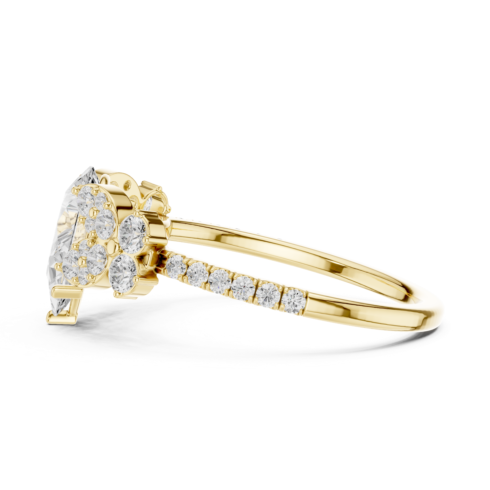 Gold Ring DDLR-1083, Yellow Gold, view 3