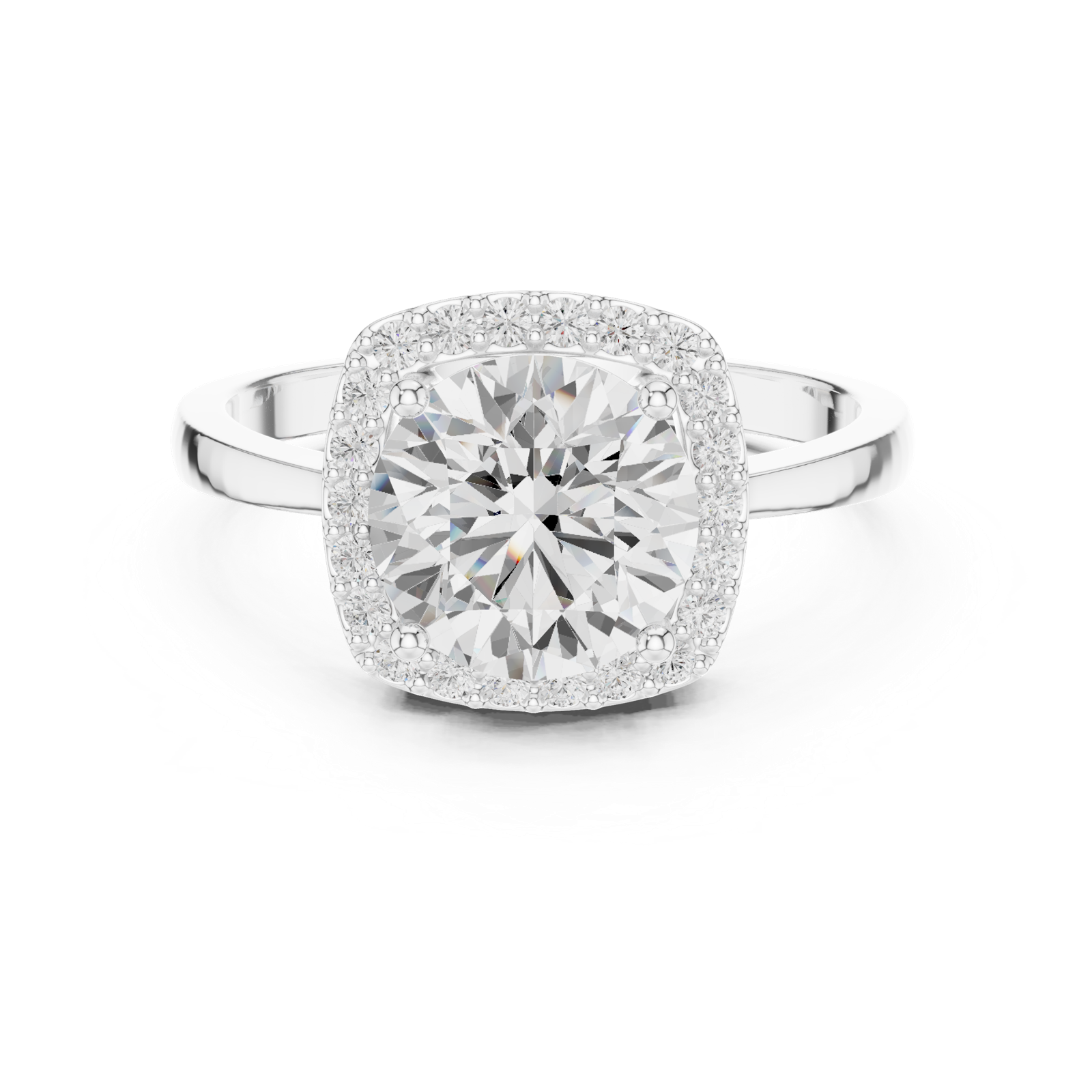 Gold Ring DDLR-809, White Gold, view 4