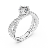 Gold Ring L03-638, White Gold, view 2