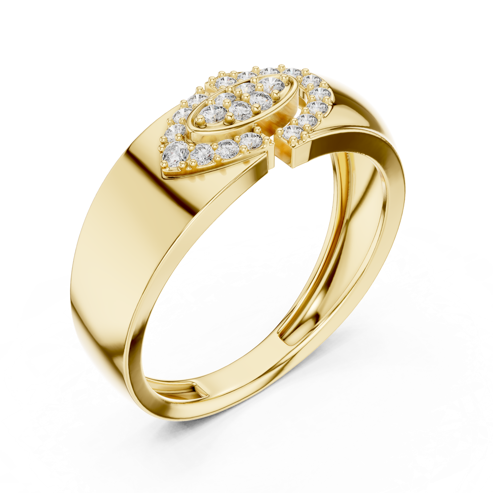 Gold Ring LR-01 (34), Yellow Gold, view 2