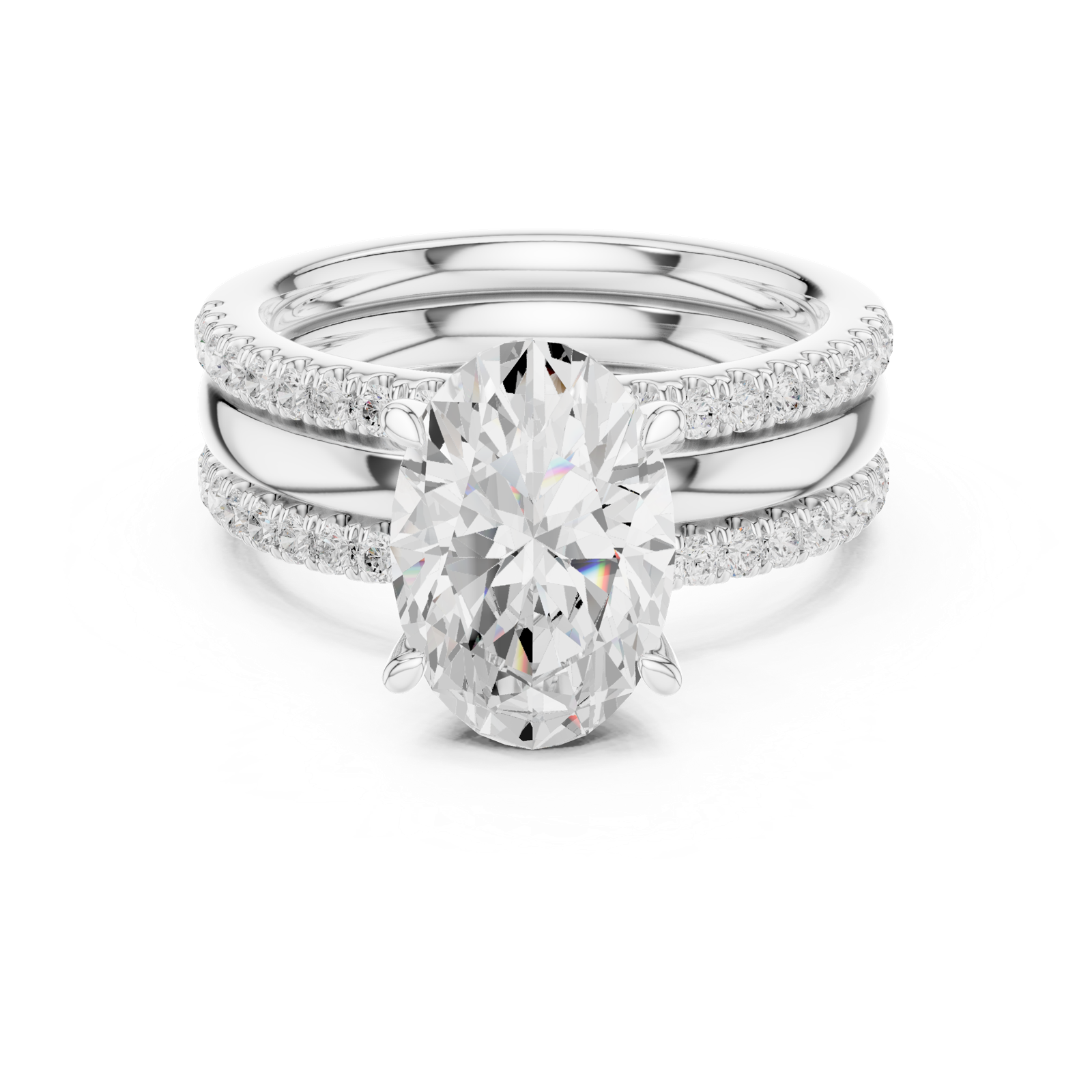 Gold Ring DDLR-948, White Gold, view 4