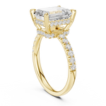 Gold Ring, Emerald center stone, Yellow Gold, view 1