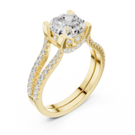 Gold Ring DDLR-182-OC, Yellow Gold, view 2