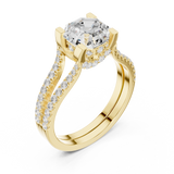 Gold Ring DDLR-182-OC, Yellow Gold, view 2