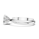 Gold Jewelry L36-8, Cushion center stone, White Gold, view 3