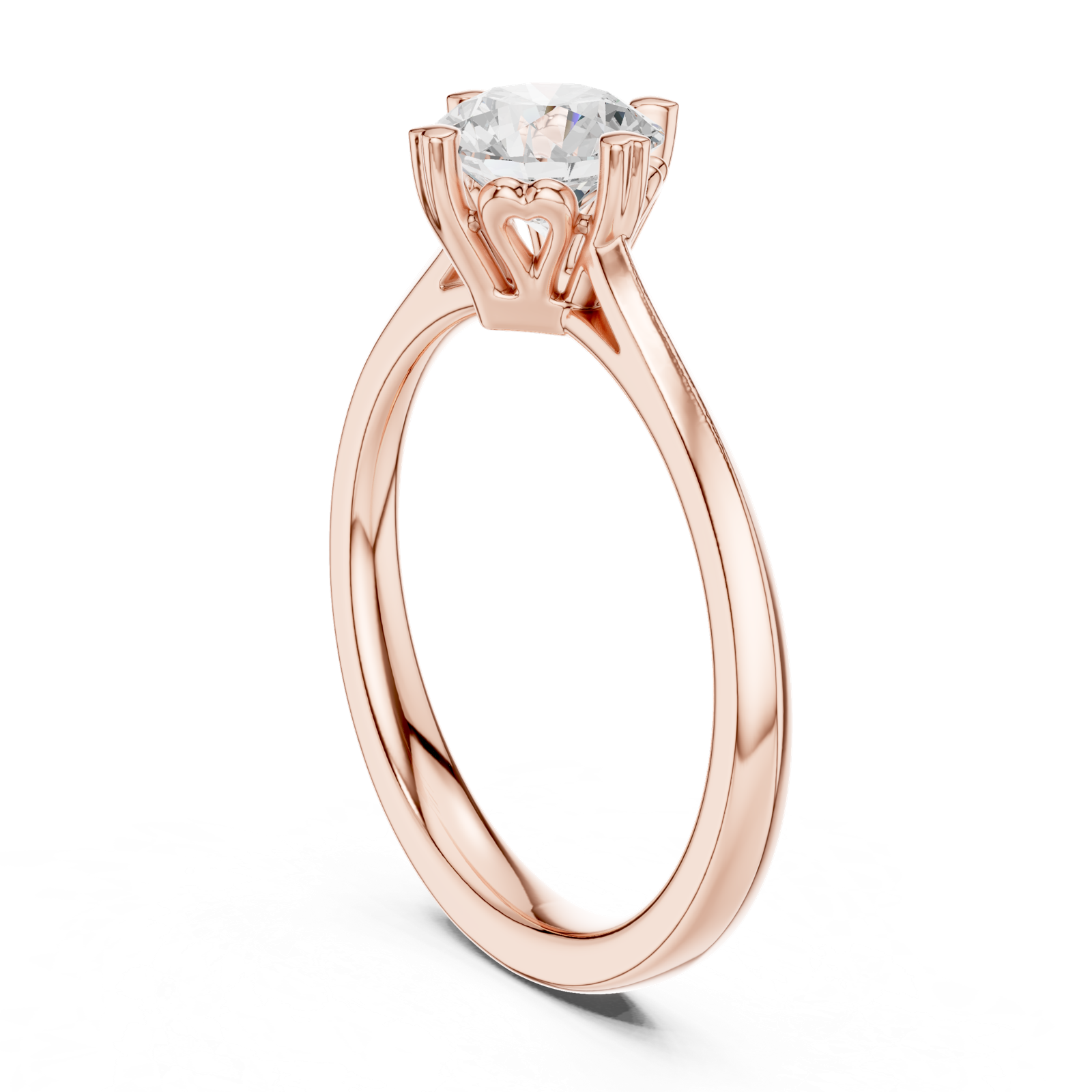Gold Ring DDLR-546, Rose Gold, view 1