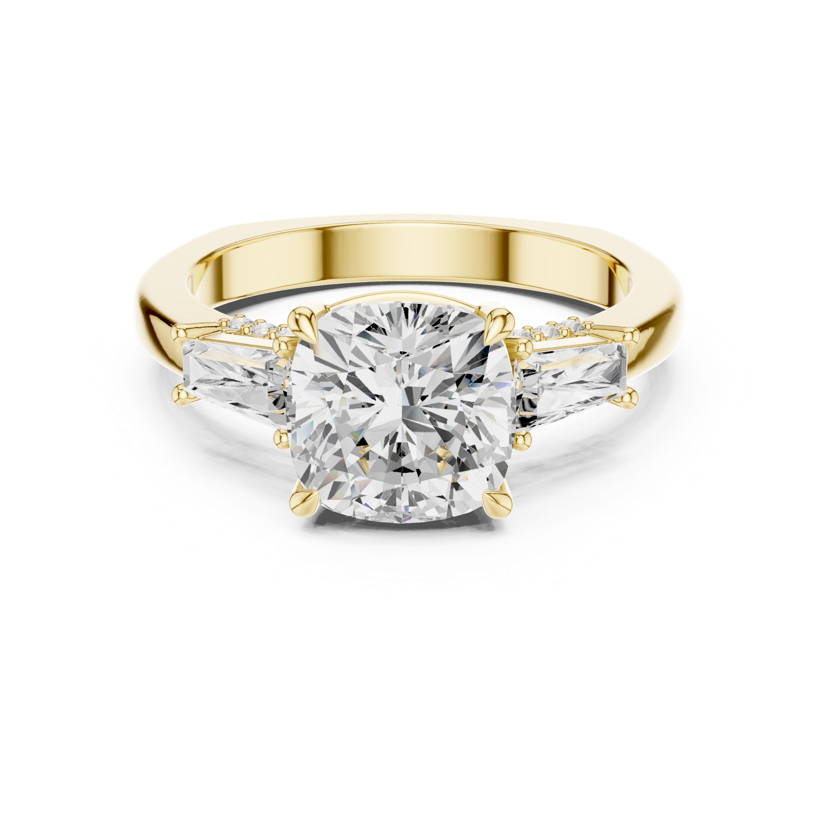 Gold Ring DDLR-271, Yellow Gold, view 4