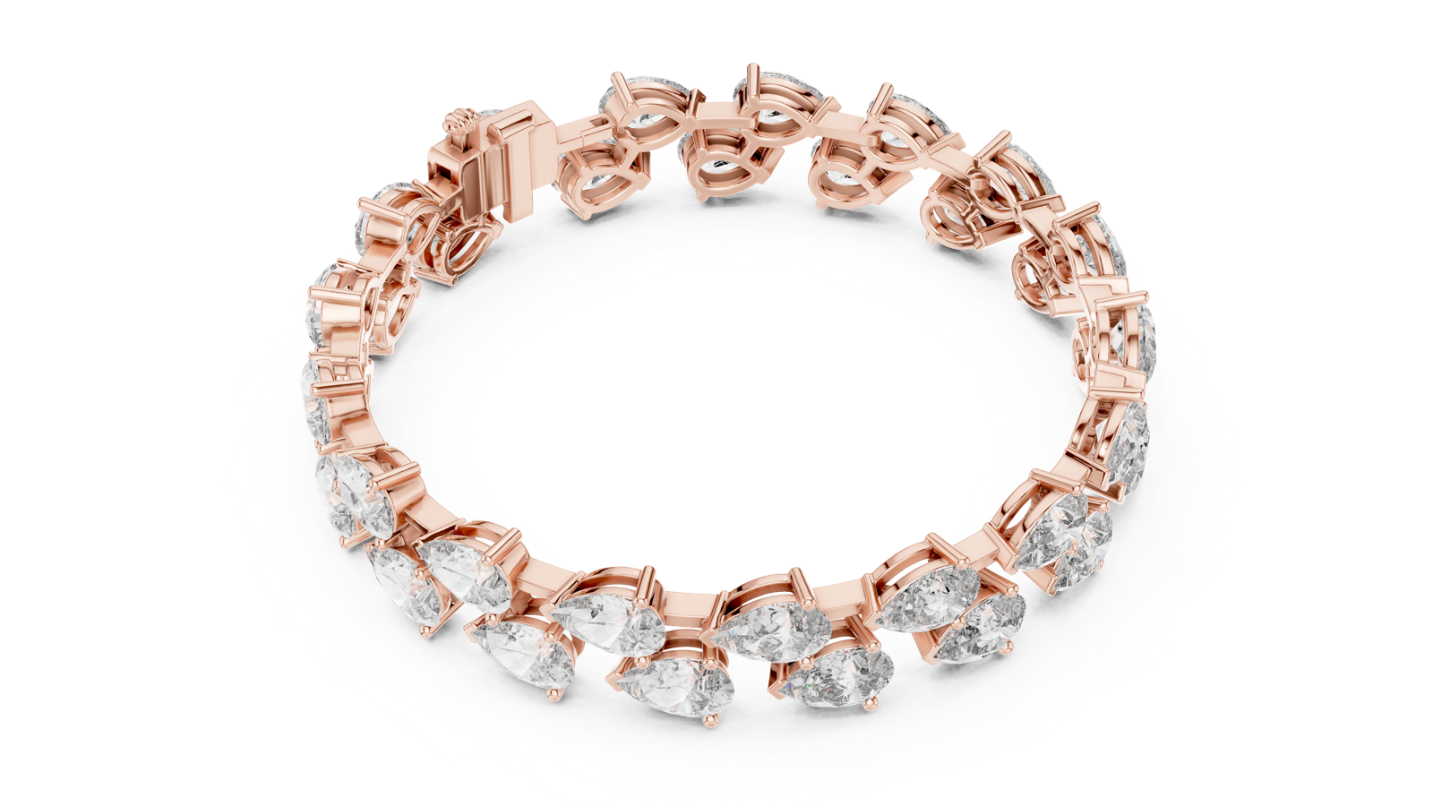 Gold Bracelet 25-CAD, Rose Gold, view 2
