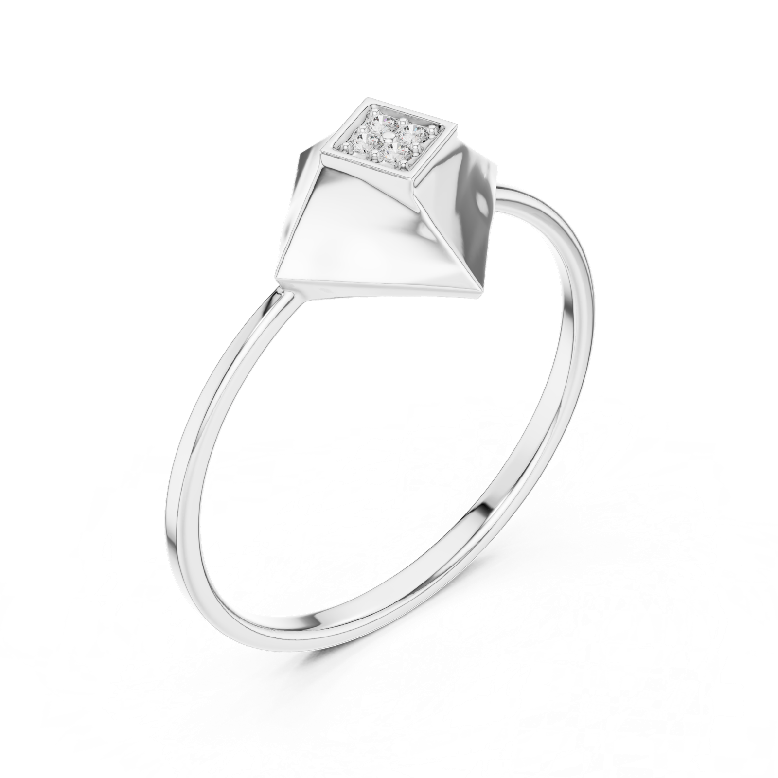 Gold Ring 1 (211), White Gold, view 2