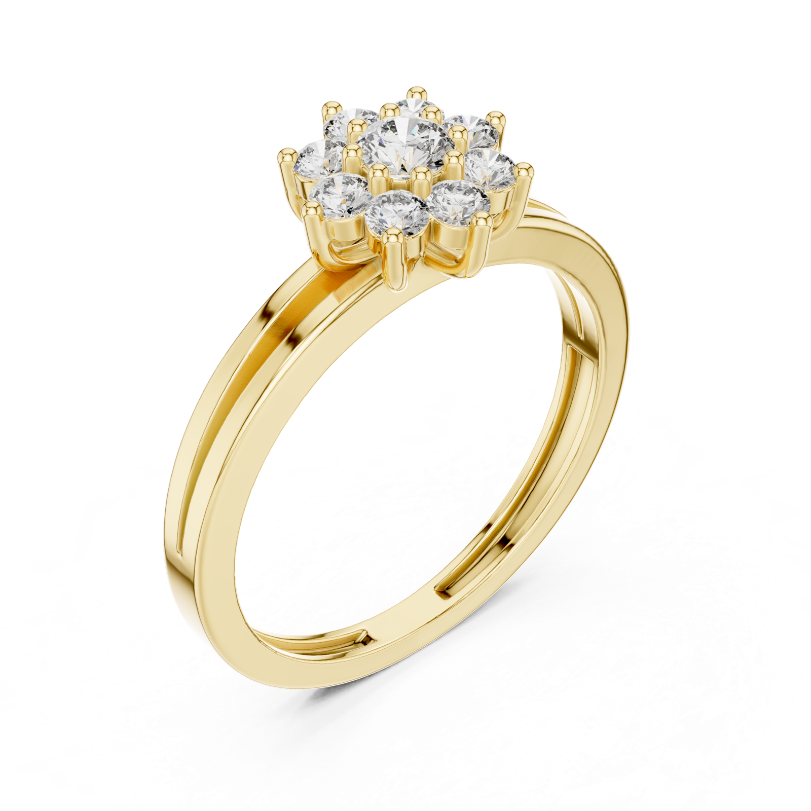 Gold Ring ALR-141, Yellow Gold, view 2