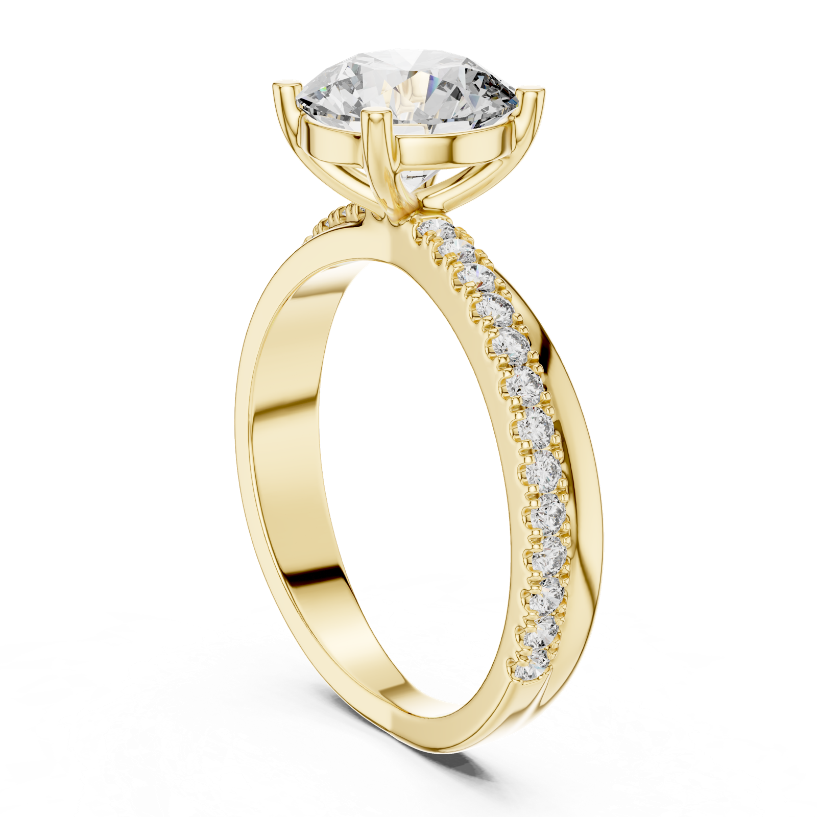 Gold Ring L03-425, Yellow Gold