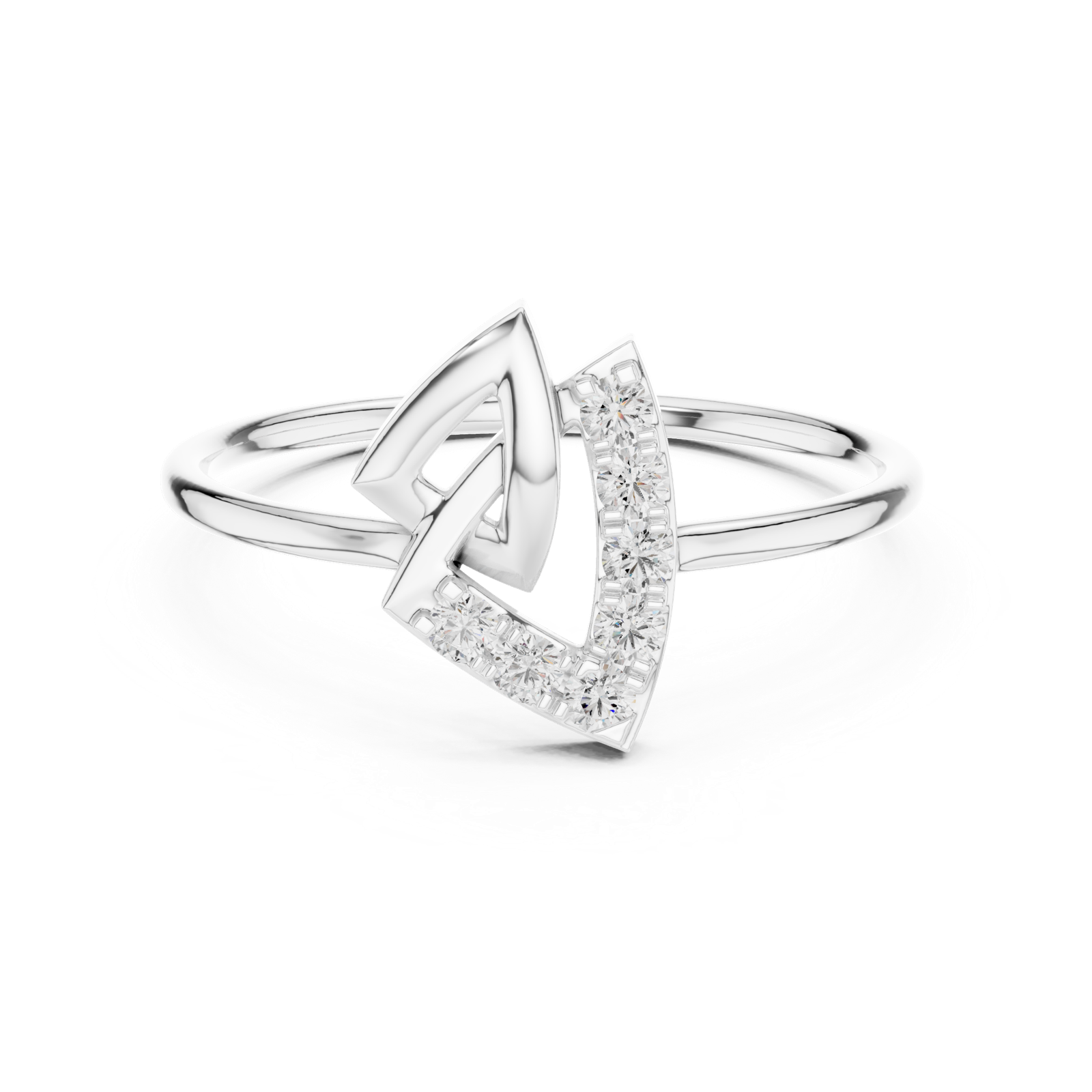 Gold Ring HLR-229, White Gold