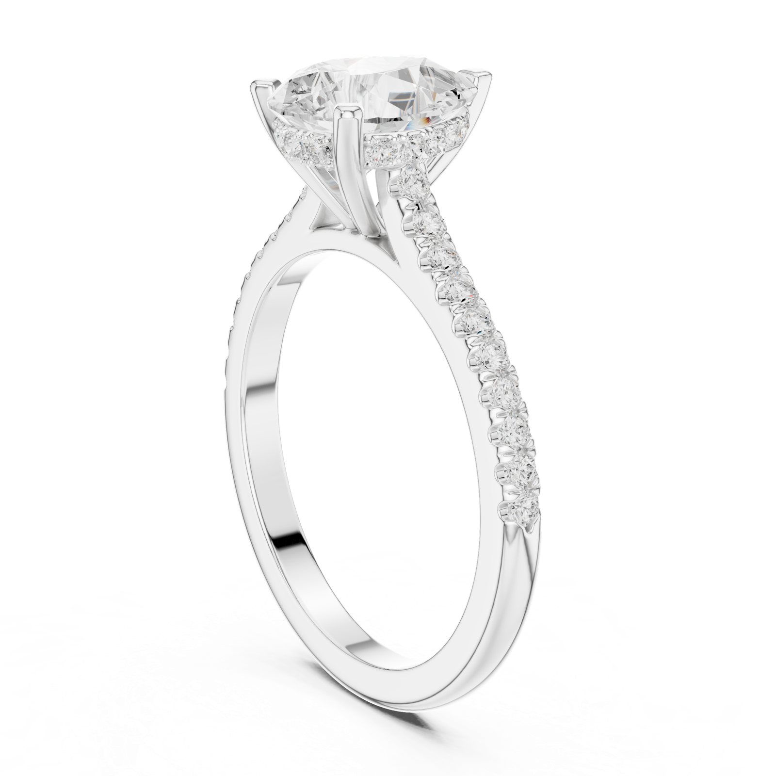 Gold Ring DDLR-1001, White Gold