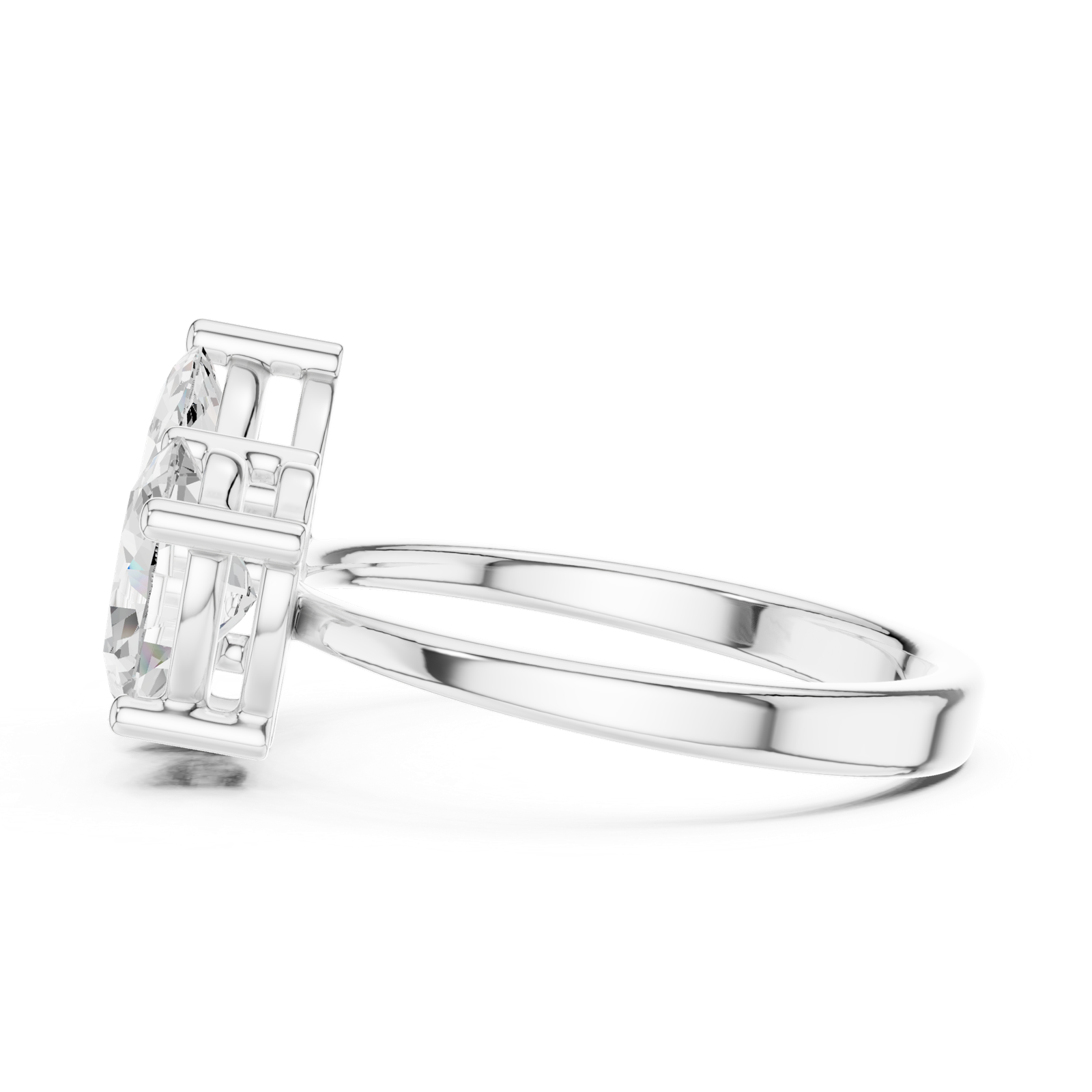 Gold Ring DDLR-532, White Gold, view 3