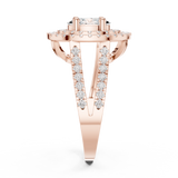 Gold Ring DDLR-348, Rose Gold, view 3