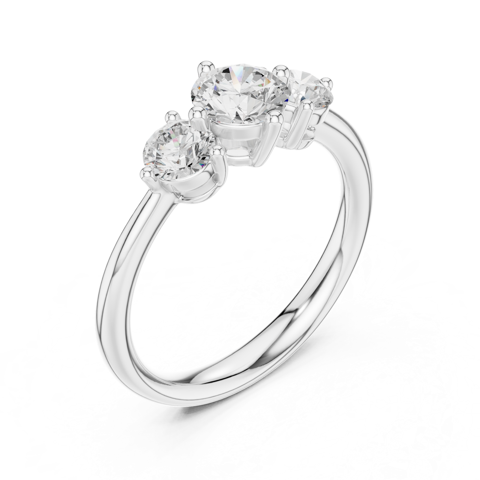 Gold Ring DDLR-653, White Gold, view 2