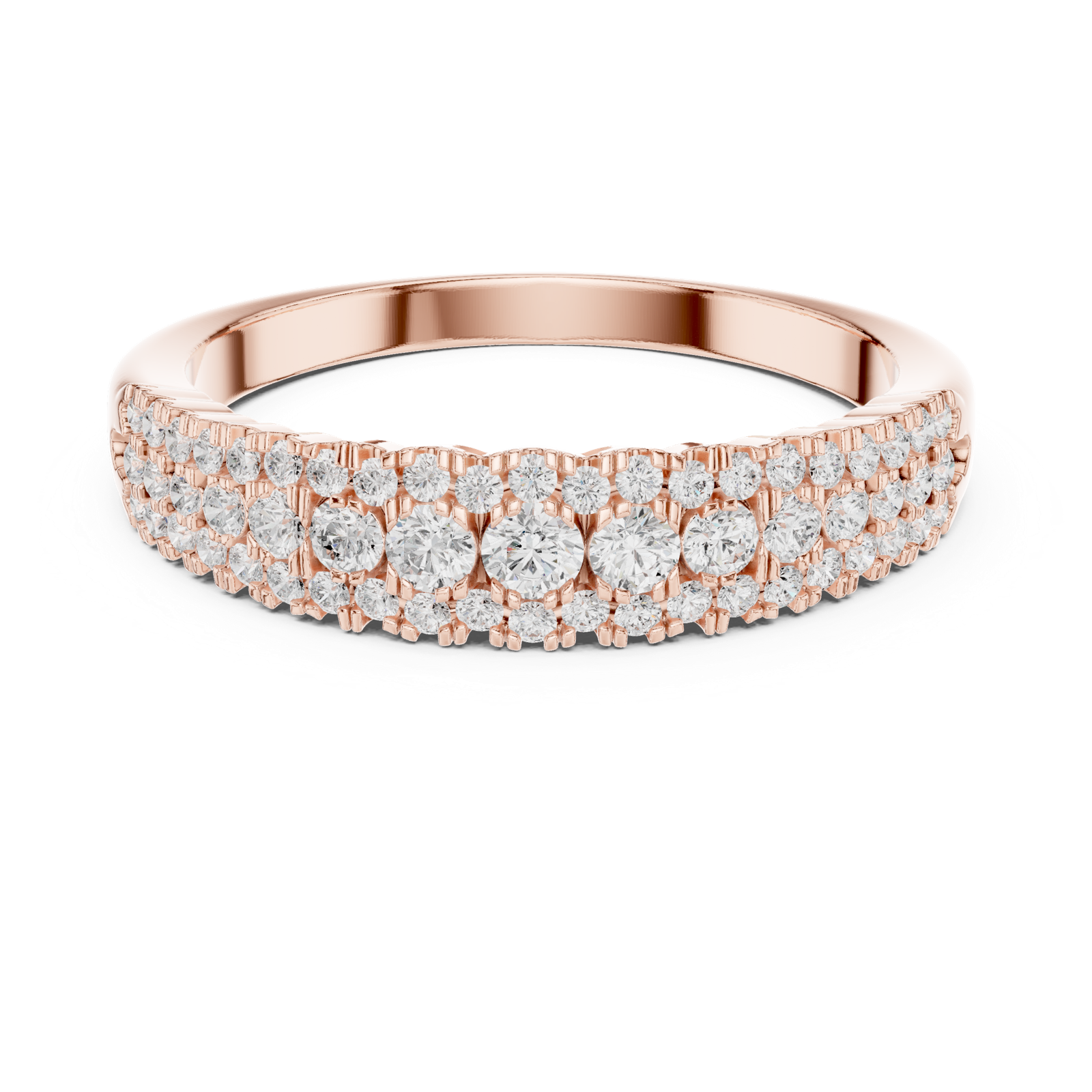 Gold Ring DDLR-449, Rose Gold, view 4