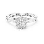 Gold Ring ALR-141, White Gold, view 4