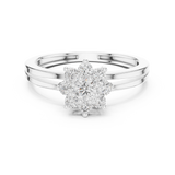 Gold Ring ALR-141, White Gold, view 4