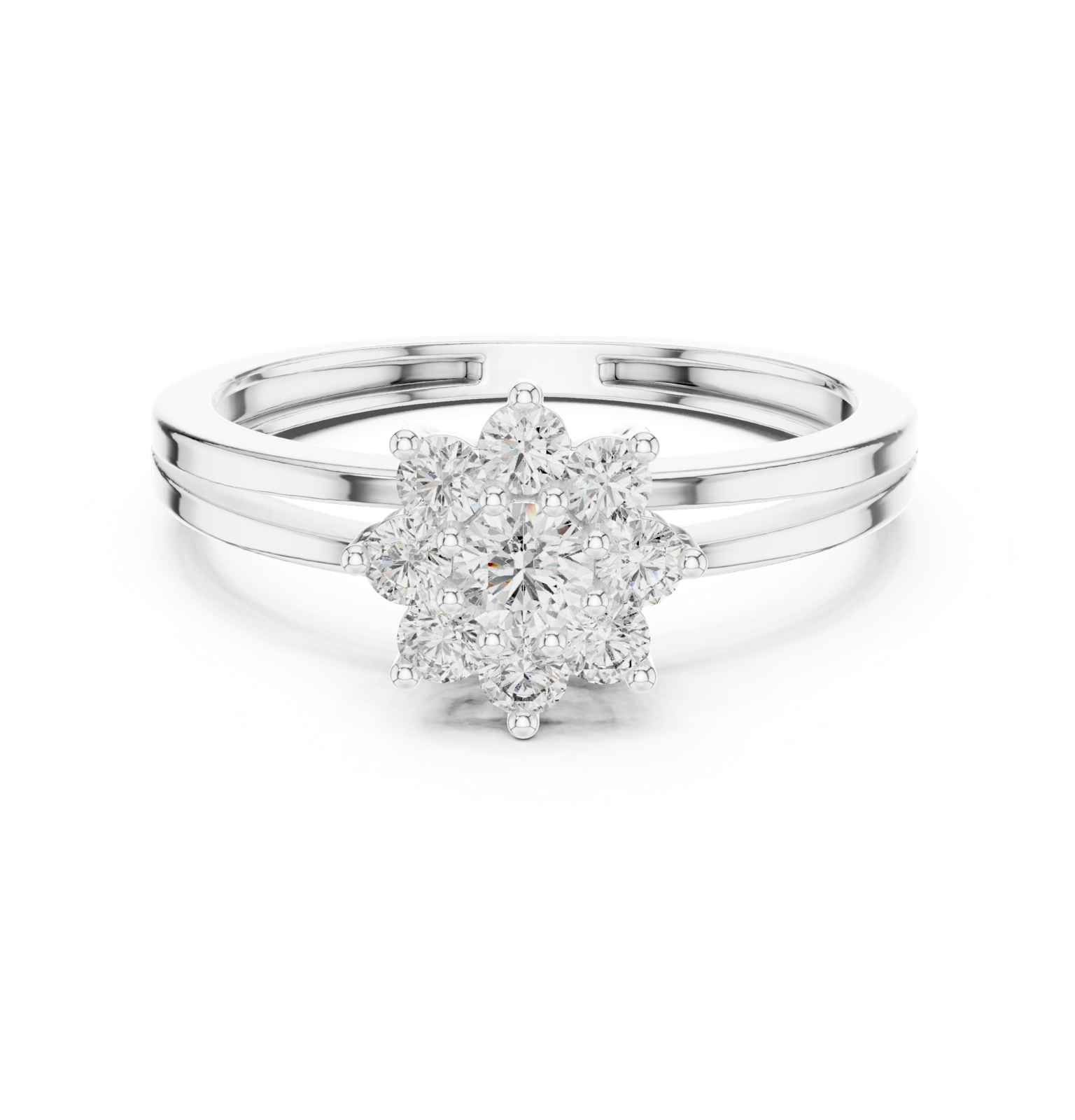 Gold Ring ALR-141, White Gold, view 4