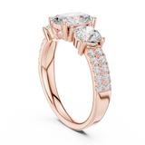 Gold Ring DDLR-717, Rose Gold, view 1