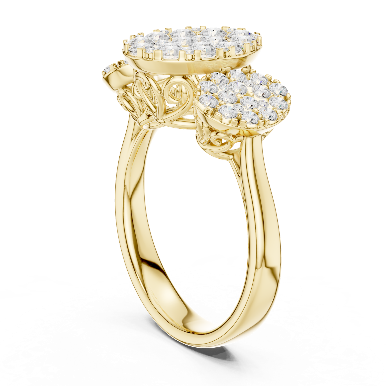 Gold Ring DDLR-779, Yellow Gold, view 1