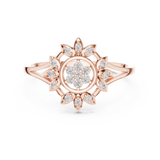 Gold Ring DR-6279, Rose Gold, view 4