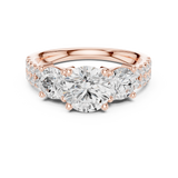 Gold Ring DDLR-715, Rose Gold, view 4