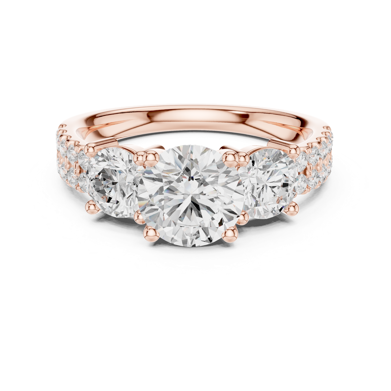 Gold Ring DDLR-715, Rose Gold, view 4