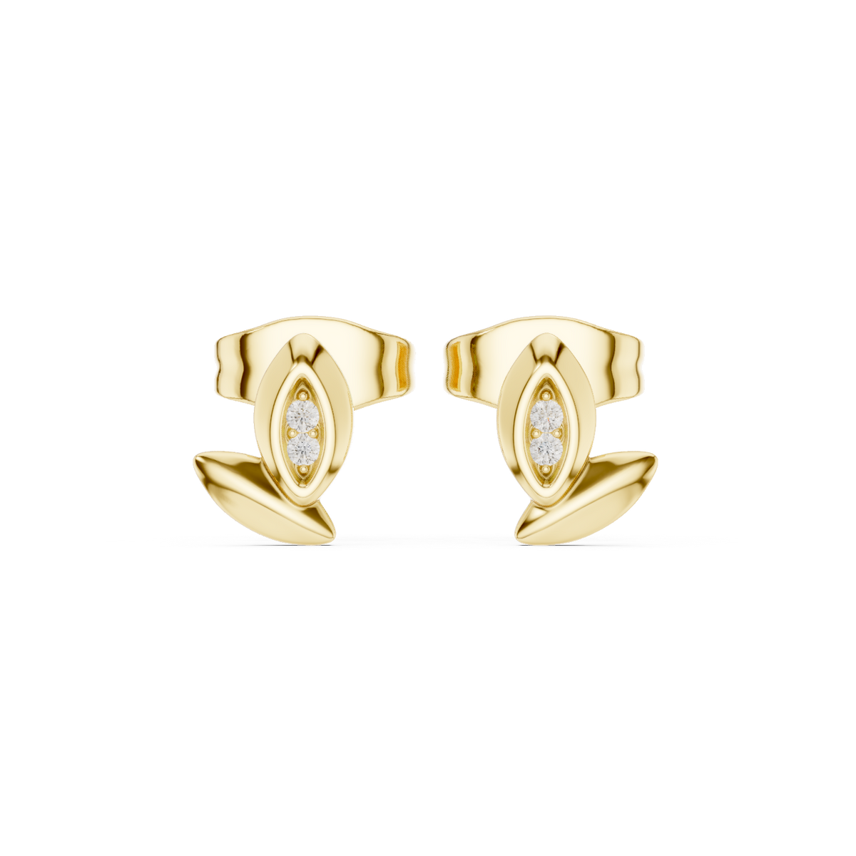 Gold Earrings SBER(47), Yellow Gold