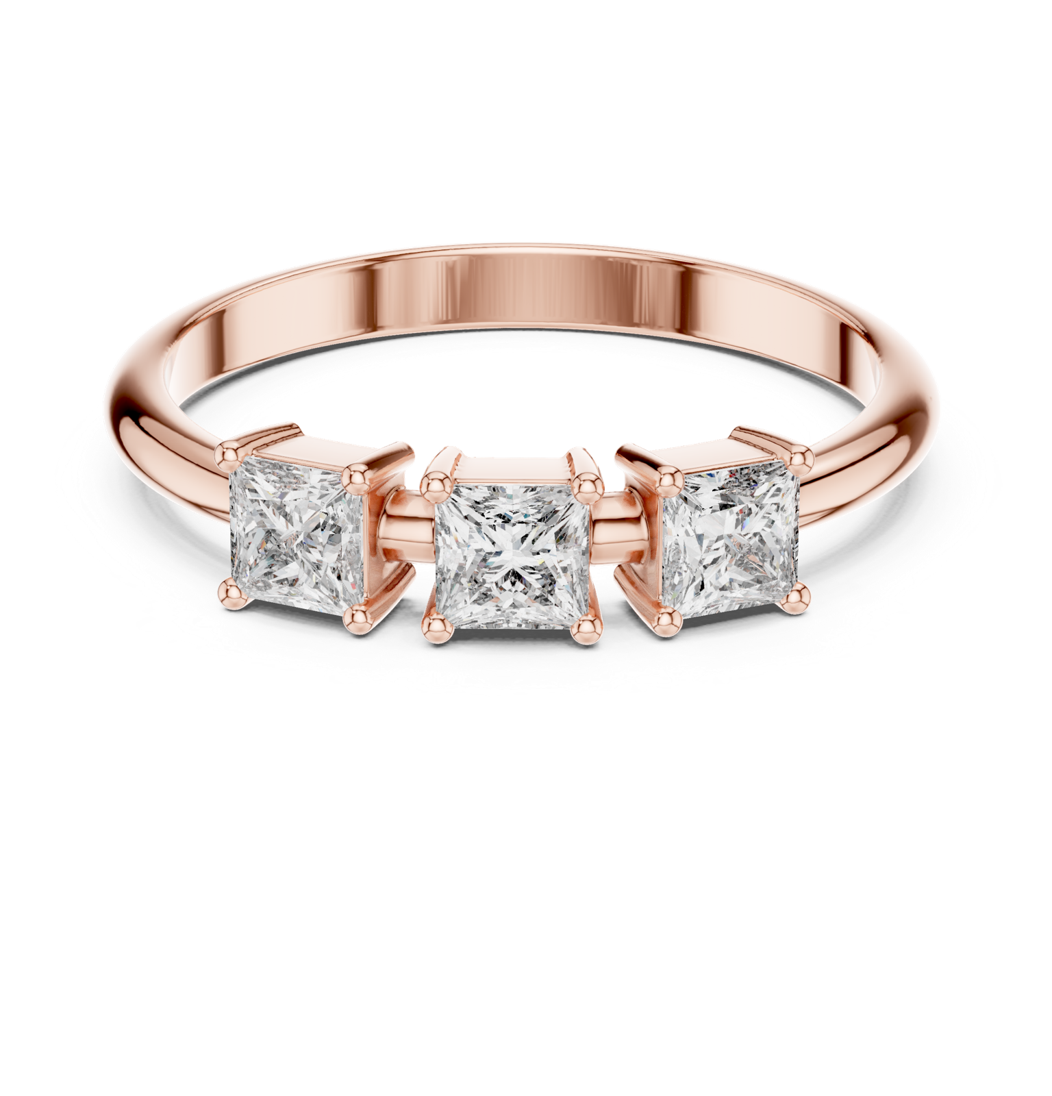 Gold Ring HLR-109, Rose Gold, view 4