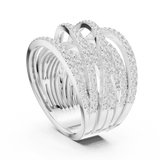 Gold Ring DDLR-855, White Gold, view 1