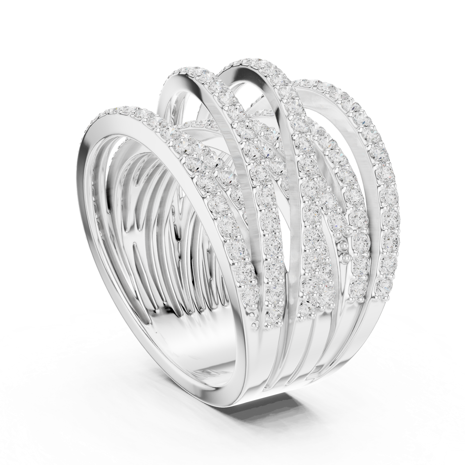 Gold Ring DDLR-855, White Gold, view 1