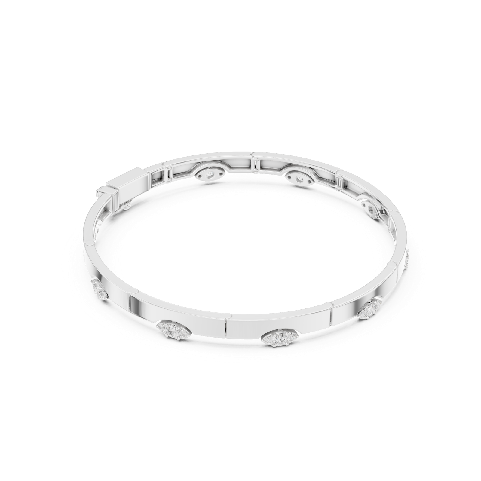 Gold Bracelet SBWB (20), White Gold, view 1