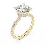 Gold Ring DDLR-1020, Yellow Gold, view 2