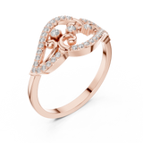 Gold Ring DR-6281, Rose Gold, view 2