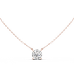 Gold Jewelry DDPO-001, Round center stone, Rose Gold