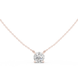 Gold Jewelry DDPO-001, Round center stone, Rose Gold