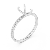 Gold Jewelry L36-15, Radiant center stone, White Gold, view 2