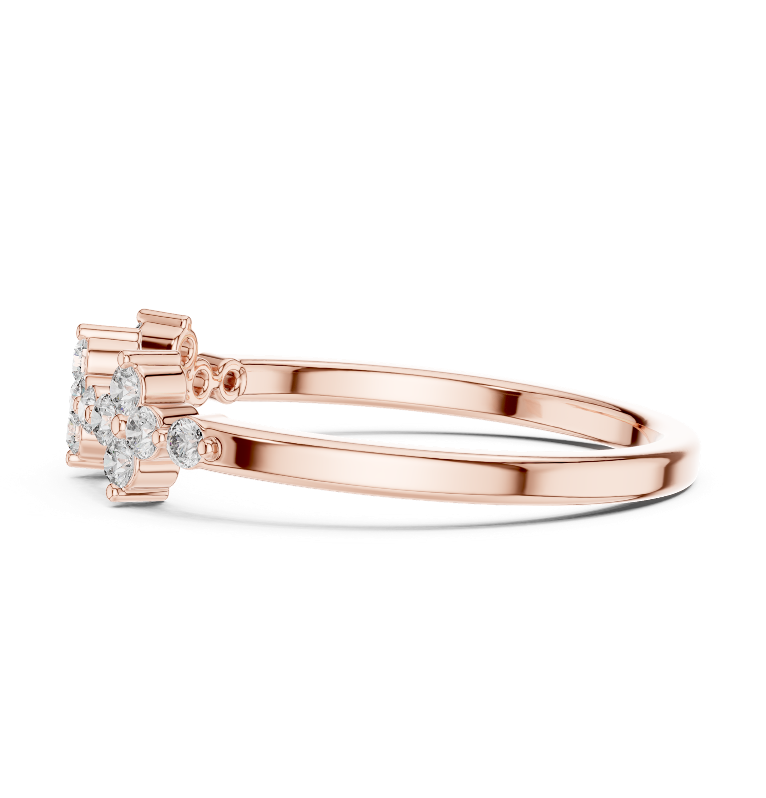 Gold Ring L28-22, Rose Gold, view 3